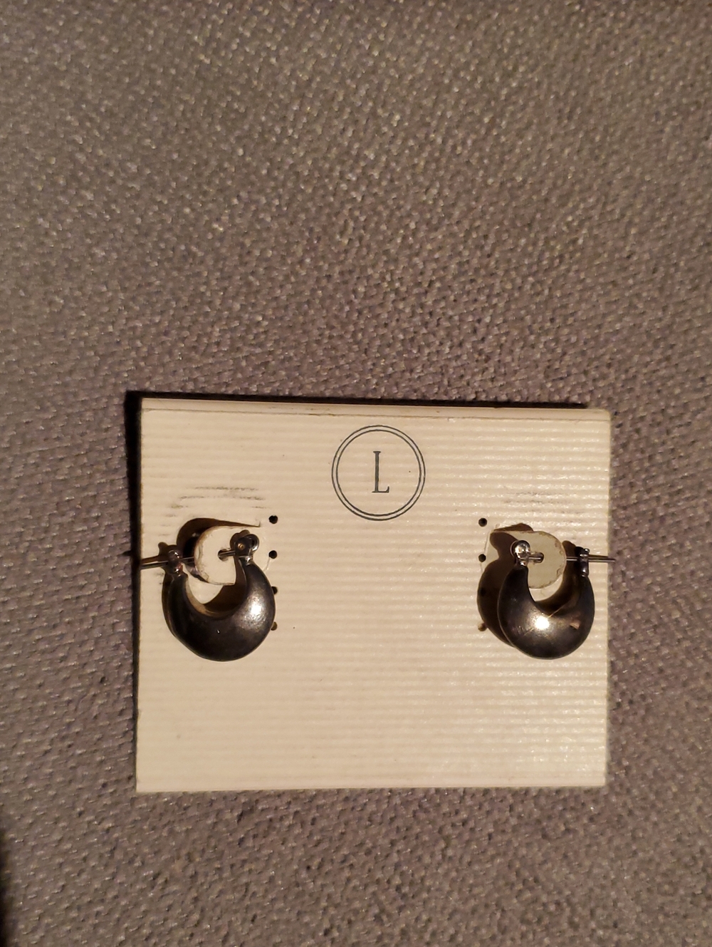 Small Silver Crescent Hoop Earrings